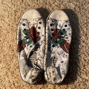 Rose black-and-white  Graphic slip on sneakers